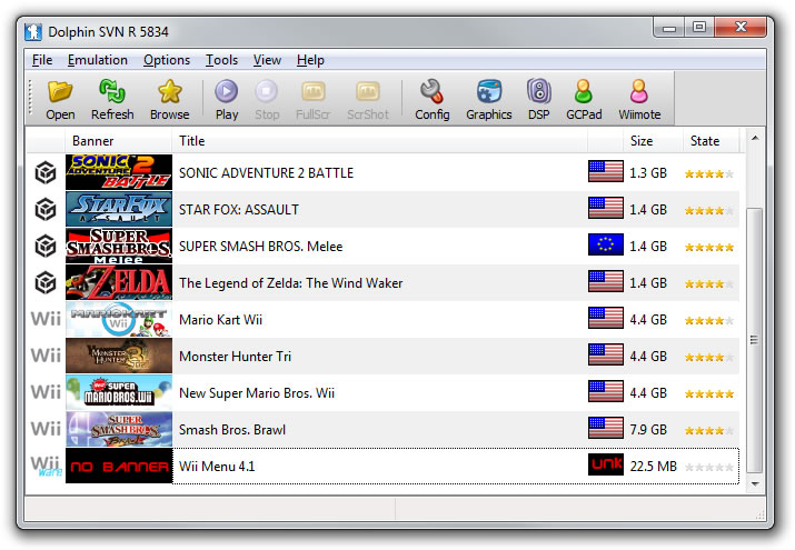 Dolphin GameCube Emulator games